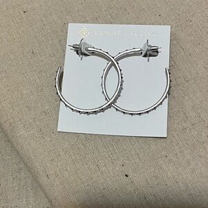 Kendra Scott Textured Silver Hoop Earrings
